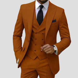 Completo da <span class=keywords><strong>Uomo</strong></span> <span class=keywords><strong>Blu</strong></span> <span class=keywords><strong>Navy</strong></span> Taglie Forti, 3 Pezzi, Vestibilità Slim, Giacca <span class=keywords><strong>Blazer</strong></span> per Cerimonie, Matrimoni e <span class=keywords><strong>Uomo</strong></span> d'Affari - Product Image 2