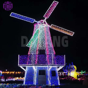 Giant Illuminated Christmas Windmill Display <b>Light</b> for Outdoor Events, Theme Areas and Holiday Attractions - Product Image 3