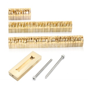 Molde de cobre para grabar letras personalizadas, sello de letras del alfabeto amarillo - Product Image 3