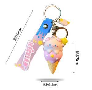 พวงกุญแจตุ๊กตาการ์ตูน 3 มิติ PVC รูปหมูนุ่ม ขายส่ง ของตกแต่งร้านไอศกรีม พวงกุญแจสำหรับกระเป๋าเรียน ของตกแต่งร้านไอศกรีม - Product Image 2