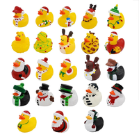 Jouet de bain flottant en forme d'animal, canard de bain couineur en plastique imprimé pour bébés, nouveautés pour enfants de 3 à 7 ans, canards en caoutchouc promotionnels en gros pour fêtes