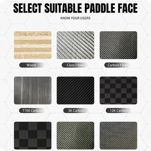 Raquette de pickleball en fibre de verre avec logo personnalisé, pagaies de pickleball en graphite, raquette de pickleball professionnelle en fibre de verre et carbone - Product Image 5