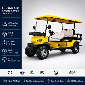 Voiturette de golf électrique 6 places (4+2) pour hôtel-resort et club de golf, homologuée pour la route, couleur et logo personnalisables (OEM) - Product Image 3