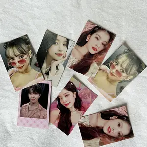 Cartões de fotos impressos dupla face da moda kpop idol com design personalizado