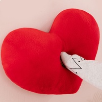 Almohada Decorativa de Felpa en Forma de Corazón Rojo y Blanco, Cojín para el Hogar, Boda, Venta al por Mayor de Fábrica
