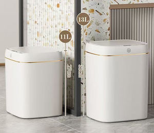 <span class=keywords><strong>Poubelle</strong></span> automatique à capteur intelligent BX 11L/13L blanche avec garniture dorée pour salle <span class=keywords><strong>de</strong></span> bain, chambre, <span class=keywords><strong>cuisine</strong></span>, bureau - Product Image 4
