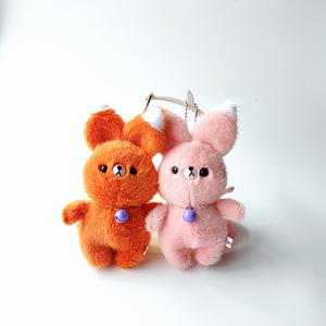 Sáng Tạo Dài Tai cáo sang trọng <span class=keywords><strong>Keychain</strong></span> đồ chơi mềm động vật nhỏ nhồi bông Mặt dây chuyền Túi phụ kiện - Product Image 3