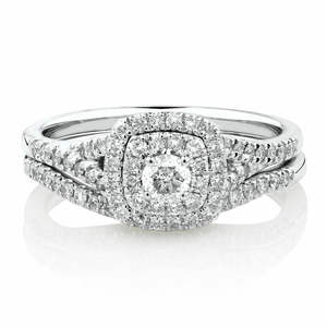 Bague de luxe pour femme, bijoux en diamant, accessoires de mariage, bague de fiançailles en or blanc 18 carats avec diamant naturel pour femme - Product Image 2