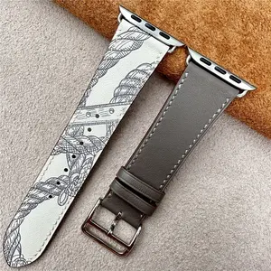 <span class=keywords><strong>Bracelet</strong></span> en <span class=keywords><strong>cuir</strong></span> de luxe <span class=keywords><strong>avec</strong></span> logo pour <span class=keywords><strong>bracelet</strong></span> de <span class=keywords><strong>montre</strong></span> 44 mm 45 mm 38 mm 40 mm 41 mm 42 mm <span class=keywords><strong>Bracelet</strong></span> simple tour Ultra 49 mm 46 mm Fermoir déployant - Product Image 6