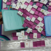 Mélangeur de tuiles de Mahjong avec messages amusants, pour mélanger et remuer les tuiles, avec bords ondulés festonnés