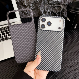 เคสโทรศัพท์มือถือลายคาร์บอนไฟเบอร์สุดเทรนดี้สำหรับ iPhone 17 Air 16 15 Pro Max ดีไซน์เนอร์ TechWoven ลายเส้น ผิวสัมผัสแบบ Double PC back cover - Product Image 3