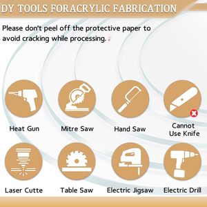 Vòng rõ ràng tấm Acrylic nhựa trống đĩa vòng tròn dấu hiệu Bảng điều chỉnh trong suốt cho khung hình DIY Art & Craft <span class=keywords><strong>PMMA</strong></span> tấm 2 mét RoHS - Product Image 6