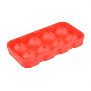 Silicone Ball Mold Tray With Lid Bpa Free Reusable Dishwasher Safe Flexible Eco-Friendly Ice Cream <b>Tools</b> - Product Image 2