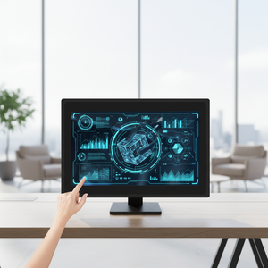 จอภาพอุตสาหกรรมแบบติดผนัง <span class=keywords><strong>VESA</strong></span> ขนาด 17 นิ้ว พร้อมหน้าจอสัมผัส LCD สำหรับอุตสาหกรรม - Product Image 1