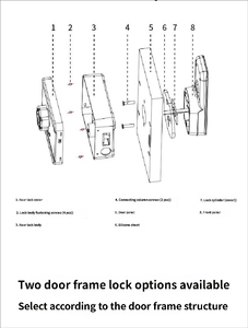 Serrure <span class=keywords><strong>de</strong></span> porte intelligente Wifi, étanche, pour clôture extérieure, serrures <span class=keywords><strong>de</strong></span> portail électrique, en alliage d'aluminium, serrure <span class=keywords><strong>de</strong></span> porte à empreintes digitales avec contrôle par application - Product Image 6