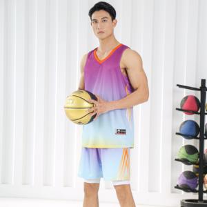 Expédition rapide, maillot de basket-ball personnalisé réversible unisexe à manches courtes, sublimé, séchage rapide, respirant - Product Image 1