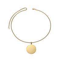 Collar con Colgante de Acero Inoxidable con Caligrafía Religiosa Musulmana Islámica Árabe de Alá, Joyería para Mujer, Venta al por Mayor, Eid Ramadán, Nuevo 2026