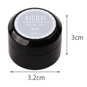 8ml Metalle ffekt UV Nagellack Gel Spiegel Nagel linie Zeichnung Lack Malerei Kleber DIY Maniküre Gold Silber Nagel Beauty Design - Product Image 6