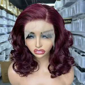 Perruque à dentelle ondulée, dentelle transparente, cheveux vierges Remy, résistante à la <span class=keywords><strong>chaleur</strong></span> - Product Image 6