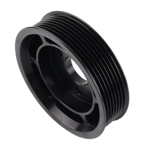 Aluminum Alloy V Belt <b>Pulley</b> 30mm Bore 1 Groove For BMW 135i 335i 335xi N54 Engine - Product Image 2