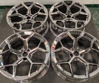 Jantes en aluminium forgé chromé 17 18 19 20 21 22, jantes en alliage personnalisées pour voitures de course avec ajustement multi-PCD 5x108/112/114.3/120/130