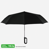 Parapluie pliable écologique en rPET à séchage rapide, résistant à l'eau et au vent, idéal pour les voyages et comme cadeau d'affaires