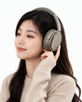 Casque sans fil à réduction de bruit, Bluetooth 5.2, ANC, avec micro, 28 dB, 15-20 h d'autonomie, pour les voyages et le bureau