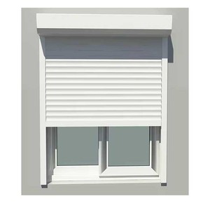 Fenêtre à <span class=keywords><strong>volet</strong></span> <span class=keywords><strong>roulant</strong></span> en aluminium de type australien coupe-vent porte de garage silencieuse personnalisée en alliage d'aluminium <span class=keywords><strong>PVC</strong></span> étanche - Product Image 1
