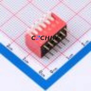 DP-06RP DIP Switch Through hole Component (THT) Switch Piano Key 6 2.54mm Red - Product Image 1