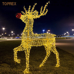 Decorazioni da Giardino Decorazione per Esterni Altezza 4m Luce Bianca Calda 3D a Led Renna Natalizia da Esterno in Piedi - Product Image 3