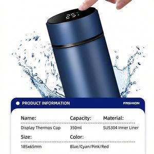 Customizable Logo Corporate Business Gift Set Vacuum Thermos <b>Cup</b> with Automatic Umbrella Promotional Giveaway for VIP Clients - Product Image 2
