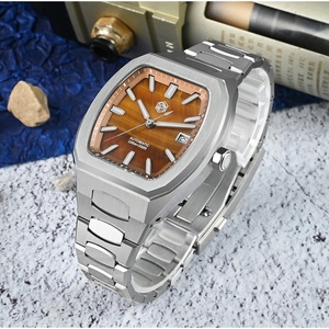Montre de luxe pour homme San Martin SN0145 Tonneau, cadran minéral, sport décontracté, PT5000 SW200 automatique mécanique, saphir lumineux SN0145 - Product Image 1