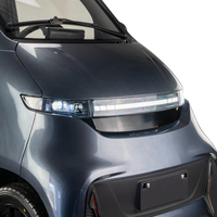 JIAJI EEC L6e Mini Berline Électrique Batterie Lithium Sièges en Cuir Galerie de Toit Métallique Caméra 2 Places Noir Propulsion Arrière Écran Tactile LED Simple