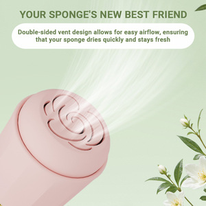 Silicone Makeup <b>Sponge</b> <b>Holder</b> Cute Design Portable Cosmetic Organizer Eco-Friendly Storage Case - Product Image 3
