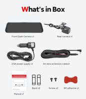 Caméra embarquée Carlover 4K AI avec ADAS, BSD, WIFI, GPS, écran IPS, double objectif avant/arrière, enregistreur vidéo, moniteur de stationnement, étanche