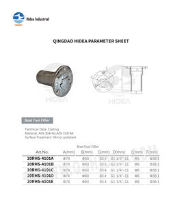 Remplisseur de pont HIDEA pour <span class=keywords><strong>marine</strong></span>/bateau prix d'usine AISI 304/AISI 316 remplisseur de carburant de bateau en acier inoxydable - Product Image 2