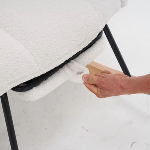 Moderna Poltrona Reclinabile a Dondolo Bianca per Soggiorno, Ufficio o Appartamento d'Albergo - Product Image 5