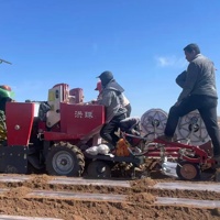 HONGZHU Nouvelle Semoir à pommes de terre à 2 rangs en acier robuste du Shandong, type suspendu, machine de semis de précision, garantie 1 an, haute performance