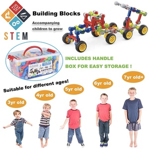 125 pezzi di assemblaggio fai <span class=keywords><strong>da</strong></span> te Set di raccordo con scheletro per costruire blocchi di costruzione per bambini Kit di costruzione con scatola di immagazzinaggio - Product Image 6