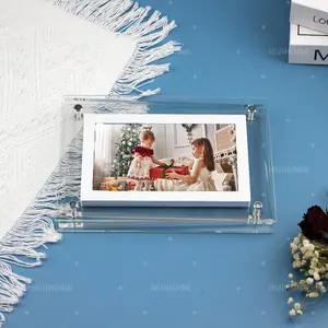 Vente directe d'usine coloré NFT Transparent album électronique numérique nouveauté cadeau lecteur acrylique mouvement vidéo cadre photo