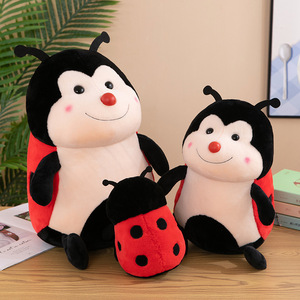Divertido y Lindo Peluche de Mariquita de Dibujos Animados, Animales Salvajes de Peluche, Almohadas de Peluche, Insecto, Mariquita, Animales de Peluche - Product Image 1
