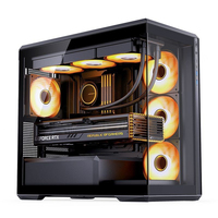 Jonsbo D301 Seaview No Column Cool Style ATX Mid Tower Desktop Back Computer Chassis Full Side Transparent Fish Tank 360 Plug-In