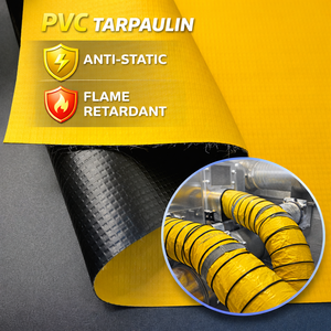 High Strength <strong>Anti</strong> <strong>Static</strong> Fire Resistant 1000D Underground Mining Ventilation PVC Fabric - Product Image 1