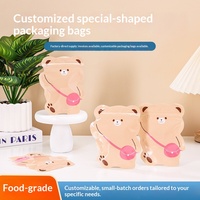 Sacs en Mylar découpés en forme de dessin animé, pochettes personnalisées imprimées avec fermeture éclair pour emballages de snacks, bonbons et cadeaux