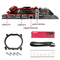 JIESHUO X99 DDR4 DDR3 LGA 2011-V3 Micro ATX Motherboard Slot M.2, 4 Saluran untuk CPU Intel XEON E5 V3/V4, Mainboard Server PC
