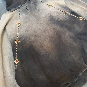 Customized Street Style Pickled Old Zipper <b>Jacket</b> <b>Men</b> Hot Selling Retro Style Colorful Rhinestone <b>Jacket</b> Manufacturer - Product Image 2