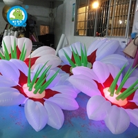Grande fleur lumineuse LED personnalisable annonçant le modèle gonflable pour des décorations de mariage