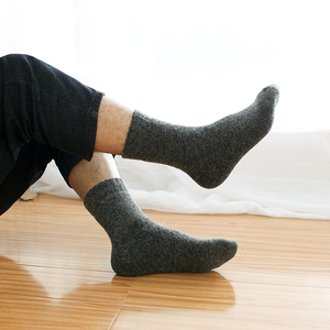 Chaussettes en <span class=keywords><strong>laine</strong></span> pour hommes avec logo personnalisé, chaussettes thermiques épaisses et lourdes, 30% de cachemire de luxe, chaussettes en <span class=keywords><strong>laine</strong></span> pour l'hiver, chaussettes pour le froid - Product Image 5