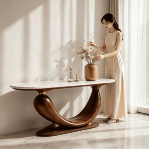 2026 Factory Farmhouse Wooden <strong>Console</strong> <strong>Table</strong> <strong>for</strong> Bedroom RusticFurniture Decor - Product Image 3