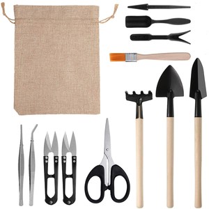 Miniature Gardening <b>Tool</b> <b>Set</b> For Succulents And Plants With Wooden Handles And Storage Bag Home Use - Product Image 1